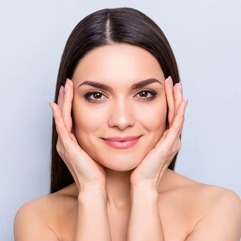 Woman getting botox treatment